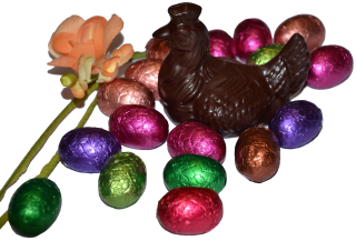 Oeufs et poule chocolat de Pâques